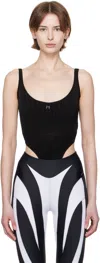 Mugler Black Viscrepe Bodysuit In 1999 Black