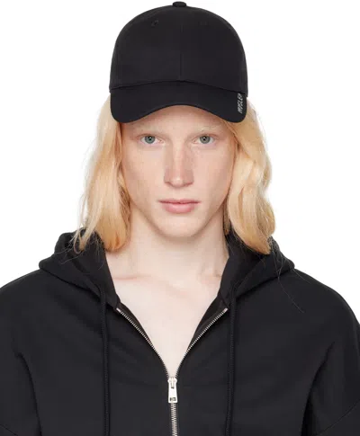 Mugler Black Workwear Cap In Black 1999