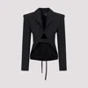 Mugler Sculpted Cropped Jacket In Black