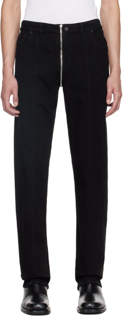 MUGLER BLACK ZIPPED JEANS