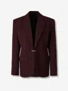 Mugler Flap Pockets Tailored Jacket In Red
