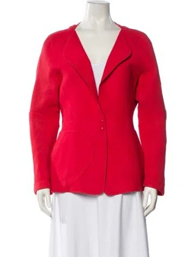 Pre-owned Mugler Blazer In Red