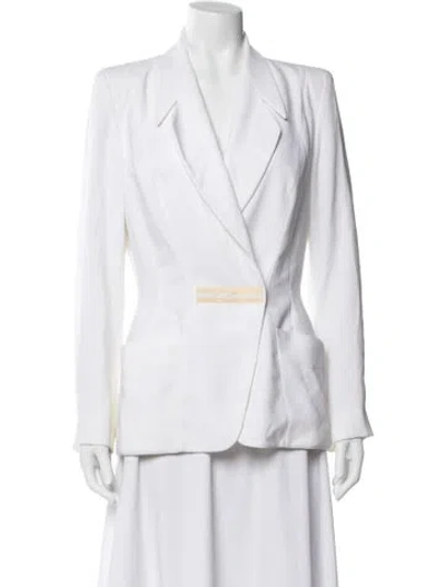 Pre-owned Mugler Blazer In White