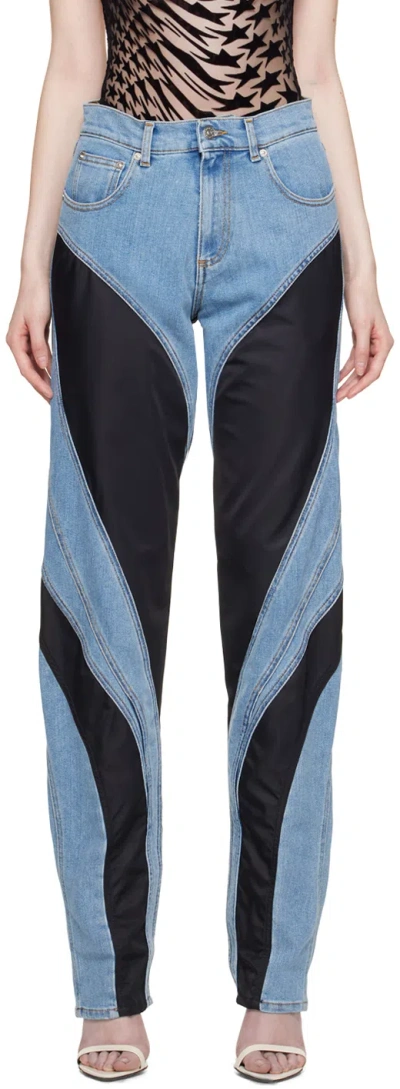 Mugler Woman Blue Jeans