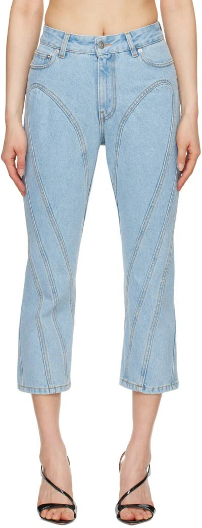 MUGLER BLUE CAPRI JEANS