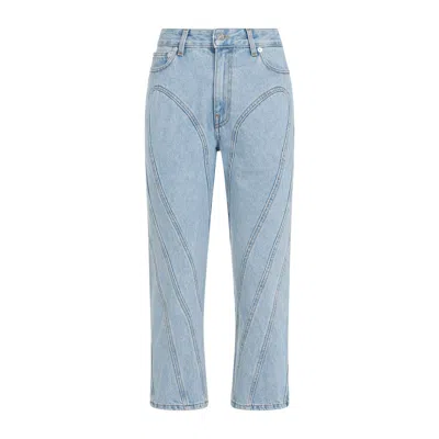 Mugler Blue Cotton Jeans For Women
