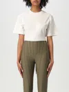 Mugler Woman T-shirt White Size Xs Cotton In White