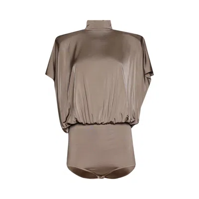 Pre-owned Mugler Bodysuit 'mole' | Brown | Women's Size 36