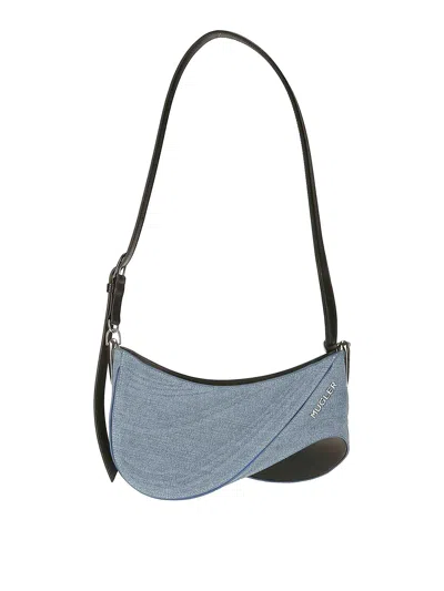 Mugler Bolsa De Hombro - Curve 01 In Medium Wash