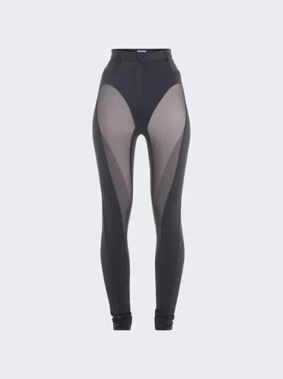 Mugler Bonded Illusion Trousers In Black