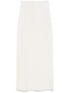 Mugler Boning-detail Midi Skirt In White