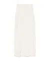 Mugler Boning-detail Midi Skirt In White