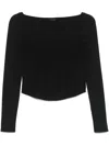 Mugler Madonna Neck Top In Black