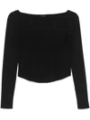 Mugler Backless Cropped Jacket In Black