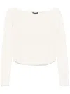 Mugler Boning-detail Sweater In Neutrals