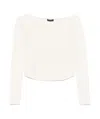 Mugler Boning-detail Sweater In White