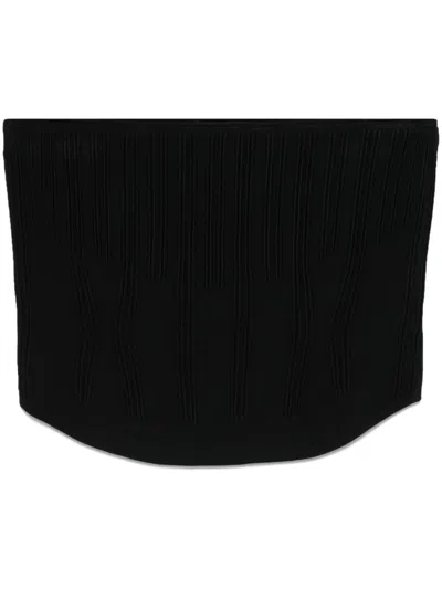 Mugler Boning-detail Top In Black