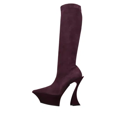 Mugler Boots In Purple