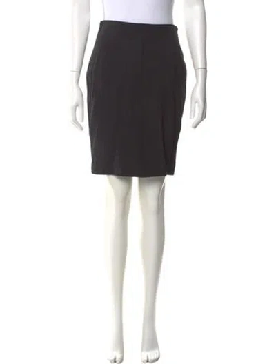Pre-owned Mugler Braided Accents Knee-length Skirt In Black