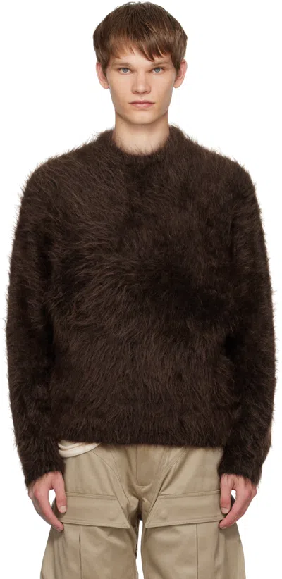 MUGLER BROWN MOHAIR SWEATER