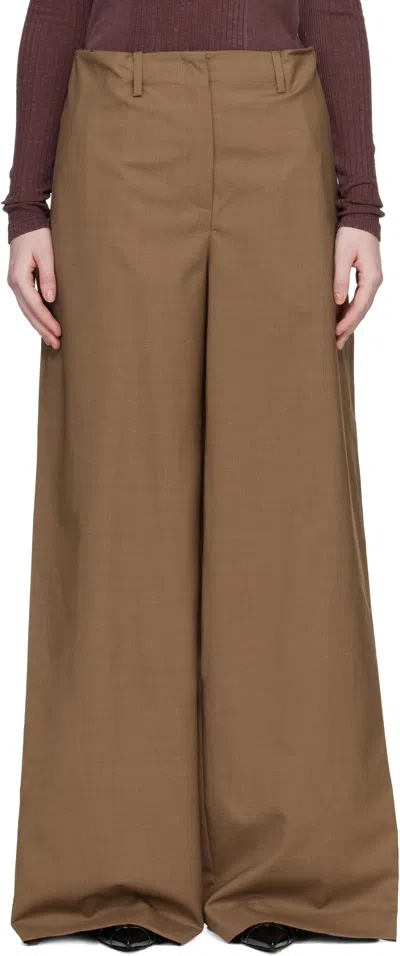 Mugler Brown Super Fine Mela Trousers