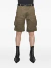 Mugler Buckle-straps Cargo Shorts In Green