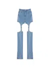 Mugler Buckled Chaps Skinny Jeans