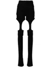 Mugler Buckled Chaps Skinny Jeans In Black