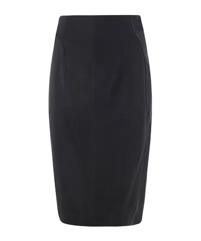 MUGLER BUCKLED TAILORED SKIRT