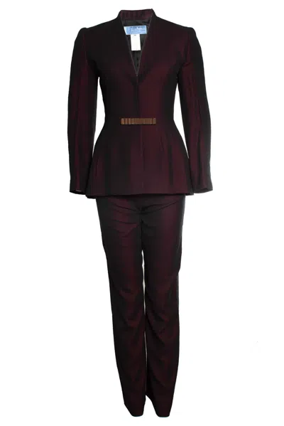 Mugler , Burgundy Blend Suit In Red