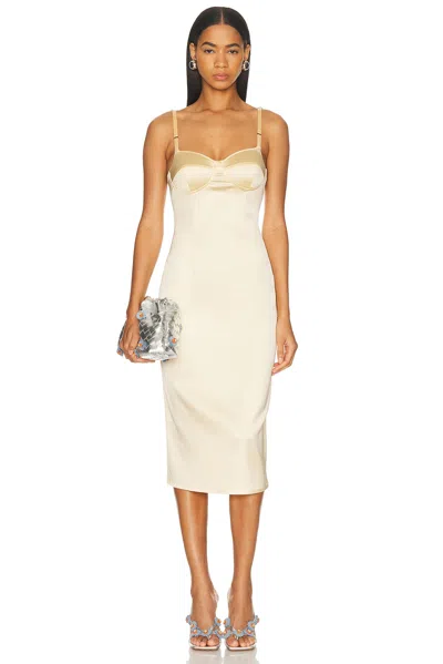 Mugler Bustier Dress In Neutral