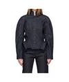 Mugler Button-fastening Sculptural Cinched Jacket In Black