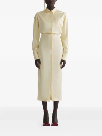Mugler Kleid Mit Knöpfen In Yellow