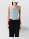 Mugler Women's Denim Bustier Top