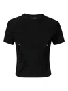 Mugler Short-sleeved T-shirt In Black