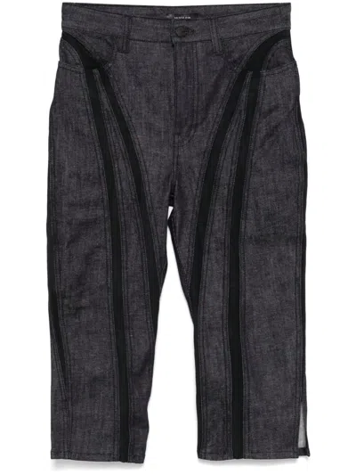 Mugler Capri Jeans In Black