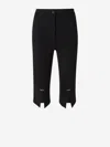 Mugler Straight Cropped Trousers Dart Detailing In Black
