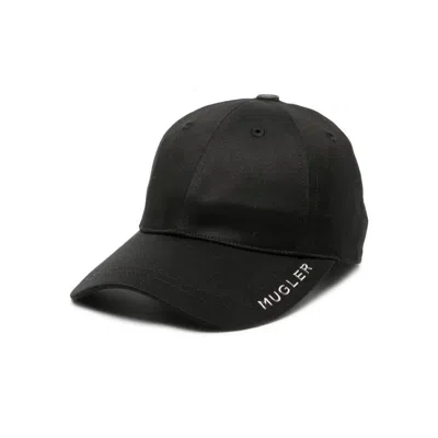 Mugler Logo-appliqué Baseball Cap In Black