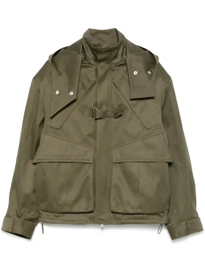 Mugler Cargo Jacket In Green