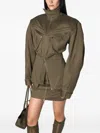 Mugler Cargo Jacket In Green