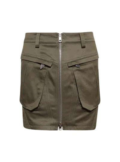 MUGLER MUGLER CARGO MINI SKIRT - KHAKI