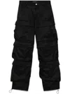 Mugler Multiple Pocket Cargo Pants In Black