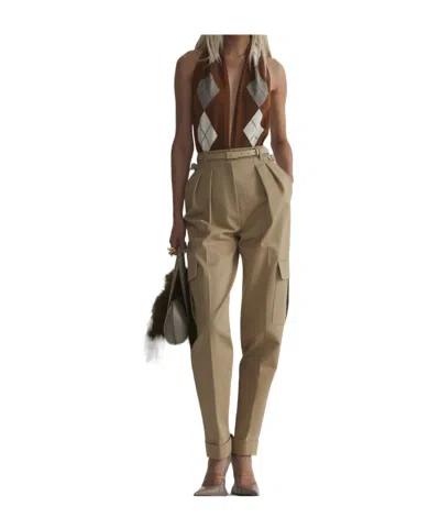 Mugler Cargo Pants In Brown