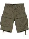Mugler Shorts In Khaki Cotton In Green