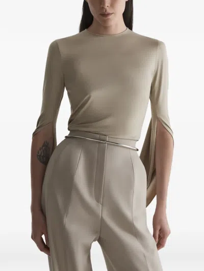 Mugler Cascade Loop T-shirt In Neutral