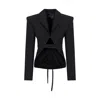 Mugler Sculpted Cropped Jacket In Black