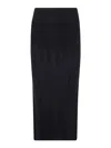 Mugler Heavy Fluid Midi Skirt In Black