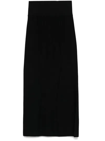 Mugler Classic Black Midi Dress