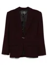 Mugler Flap Pockets Tailored Jacket In Burgundy