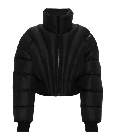 MUGLER COLLARED ZIPPER COTTON-PADDED JACKET